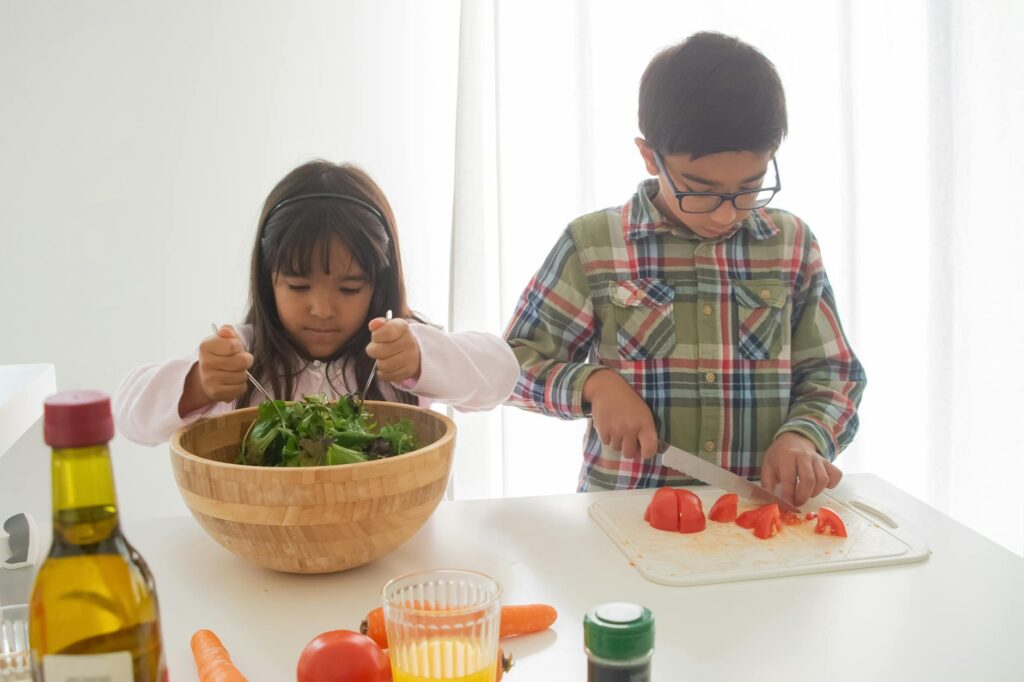 children preparing food solutions for picky eaters